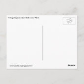 Vintage Halloween-Hexe Postkarte (Rückseite)