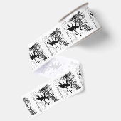 Vintage Halloween-Hexe Ripsband (Rückseite)