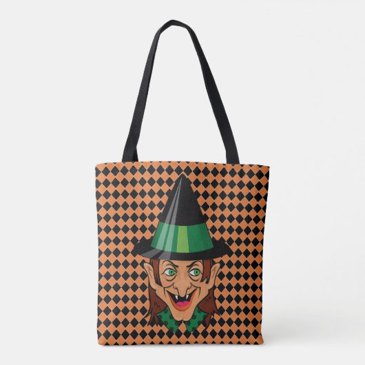Vintage Halloween-Hexe Tasche (Rückseite)