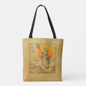 Vintage-Halloween-Hexe-Tasche Tasche (Rückseite)
