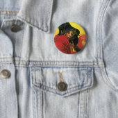 Vintage Halloween Hexe und Katze Button (Beispiel)