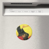 Vintage Halloween Hexe und Katze Magnet (In Situ (Geschirrspüler))