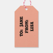 Vintage Halloween-Hexe und Schwarze Katze Geschenkanhänger (Rückseite)