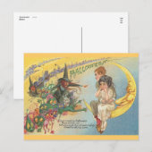 Vintage Halloween Hexen Goblins Postkarte (Vorne/Hinten)