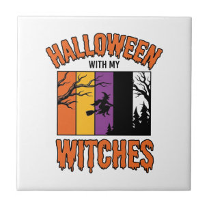 Vintage-Halloween-Hexen-Hexenbesen-T-Shirt-Desi Fliese