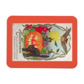 Vintage Halloween-Hexen Magnet (Horizontal)