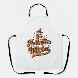 Vintage-Halloween-Hexen-Typografie-Shirt-Design_ Schürze
