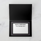 Vintage Halloween-Hexenkatze Karte (Innenseite)