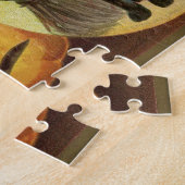 Vintage Halloween-Hexenkatze & Kürbiskins Puzzle (Seite)