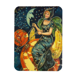 Vintage-Halloween-Hexenplakat Magnet