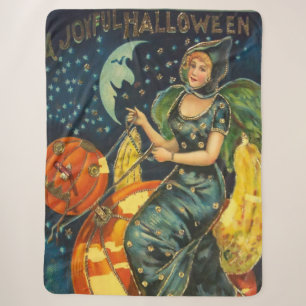 Vintage-Halloween-Hexenplakat Sherpadecke