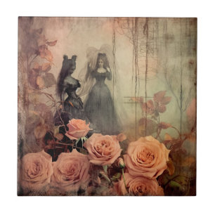 Vintage Halloween-Hexerei (10) Fliese