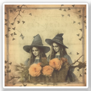 Vintage Halloween-Hexerei (11) Aufkleber