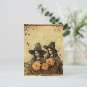 Vintage Halloween-Hexerei (11) Postkarte