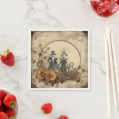 Vintage Halloween-Hexerei (12) Serviette (Beispiel)