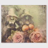 Vintage Halloween-Hexerei (1) Geschenkpapier (Flach)
