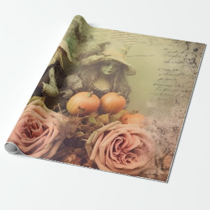 Vintage Halloween-Hexerei (1) Geschenkpapier