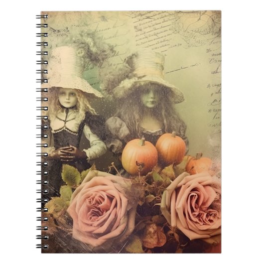 Vintage Halloween-Hexerei (1) Notizblock (Vorderseite)