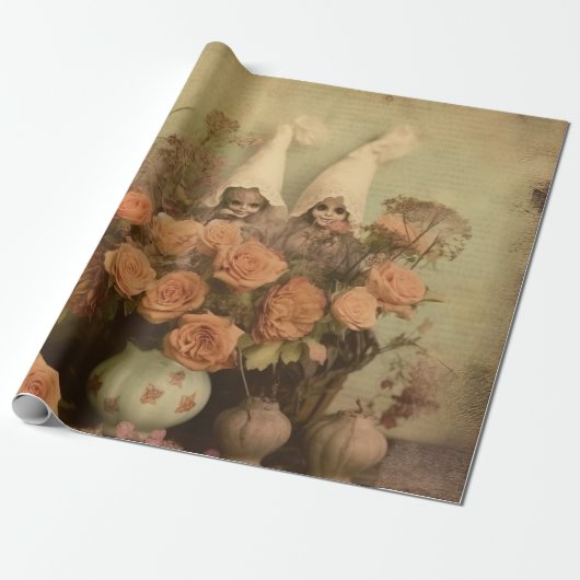 Vintage Halloween-Hexerei (2) Geschenkpapier (Ungerollt)