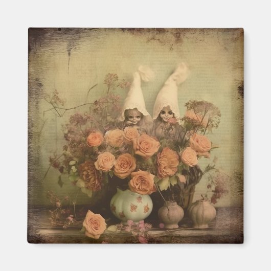 Vintage Halloween-Hexerei (2) Magnet (Vorne)
