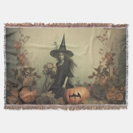 Vintage Halloween-Hexerei (3) Decke (Vorderseite)
