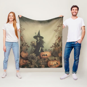 Vintage Halloween-Hexerei (3) Fleecedecke