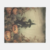 Vintage Halloween-Hexerei (3) Fleecedecke (Vorderseite (Horizontal))