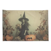 Vintage Halloween-Hexerei (3) Kissenbezug (Rückseite-Rechts)