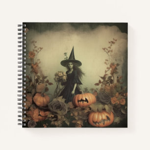 Vintage Halloween-Hexerei (3) Notizblock