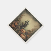 Vintage Halloween-Hexerei (3) Serviette (Ecke)