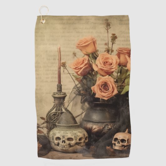 Vintage Halloween-Hexerei (4) Golfhandtuch (Vorderseite)