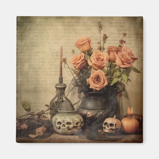 Vintage Halloween-Hexerei (4) Magnet (Vorne)
