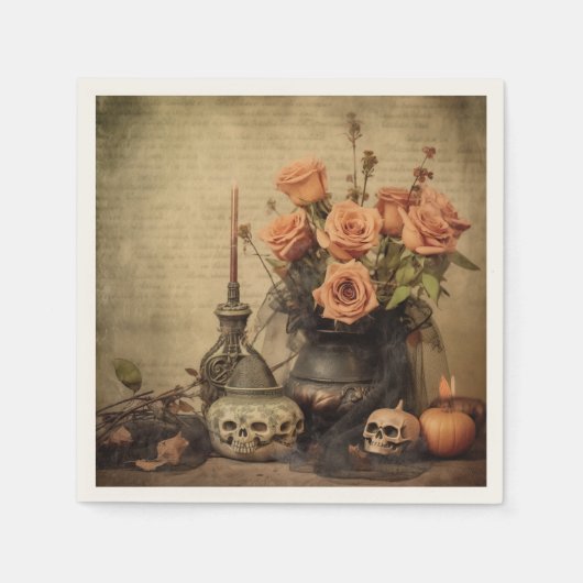 Vintage Halloween-Hexerei (4) Serviette (Vorderseite)