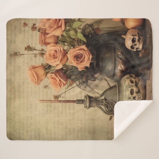 Vintage Halloween-Hexerei (4) Sherpadecke (Vorderseite (Horizontal))