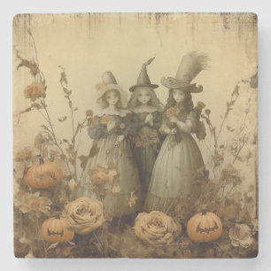 Vintage Halloween-Hexerei (5) Steinuntersetzer