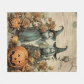 Vintage Halloween-Hexerei (6) Fleecedecke (Vorderseite (Horizontal))