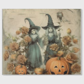 Vintage Halloween-Hexerei (6) Geschenkpapier (Flach)