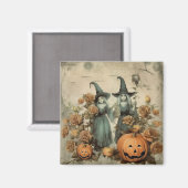 Vintage Halloween-Hexerei (6) Magnet (Vorderseite/Rückseite)
