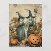 Vintage Halloween-Hexerei (6) Postkarte (Vorderseite)