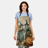 Vintage Halloween-Hexerei (6) Schürze (Getragen)