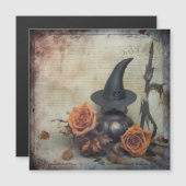 Vintage Halloween-Hexerei (8) Magnetkarte (Vorne/Hinten)