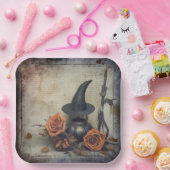 Vintage Halloween-Hexerei (8) Pappteller (Party)