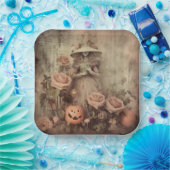 Vintage Halloween-Hexerei (9) Pappteller (Party)