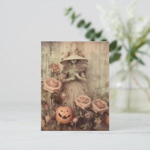 Vintage Halloween-Hexerei (9) Postkarte