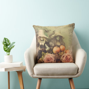 Vintage-Halloween-Hexerei Kissen