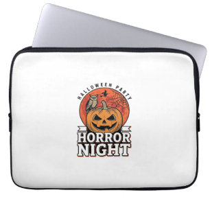 Vintage-Halloween-Horror-Night-Kürbis-Shirt-Design Laptopschutzhülle