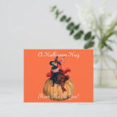 Vintage Halloween Hug Postkarte (Stehend Vorderseite)