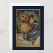 Vintage Halloween-Illustration Feiertagskarte (Vorne/Hinten)