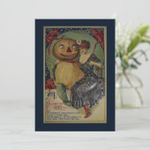 Vintage Halloween-Illustration Feiertagskarte (Stehend Vorderseite)