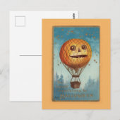 Vintage Halloween-Illustration Postkarte (Vorne/Hinten)